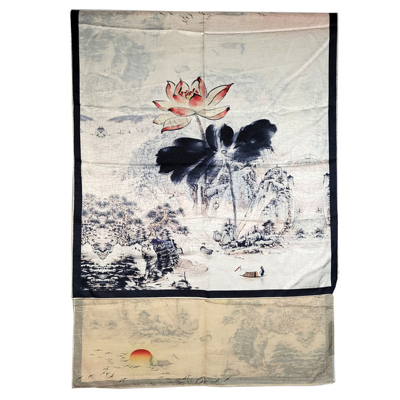 NWT Double-Sided Silk Scarf 27"x70" Long Rectangle Shawl Wrap 8695 - Picture 4 of 9